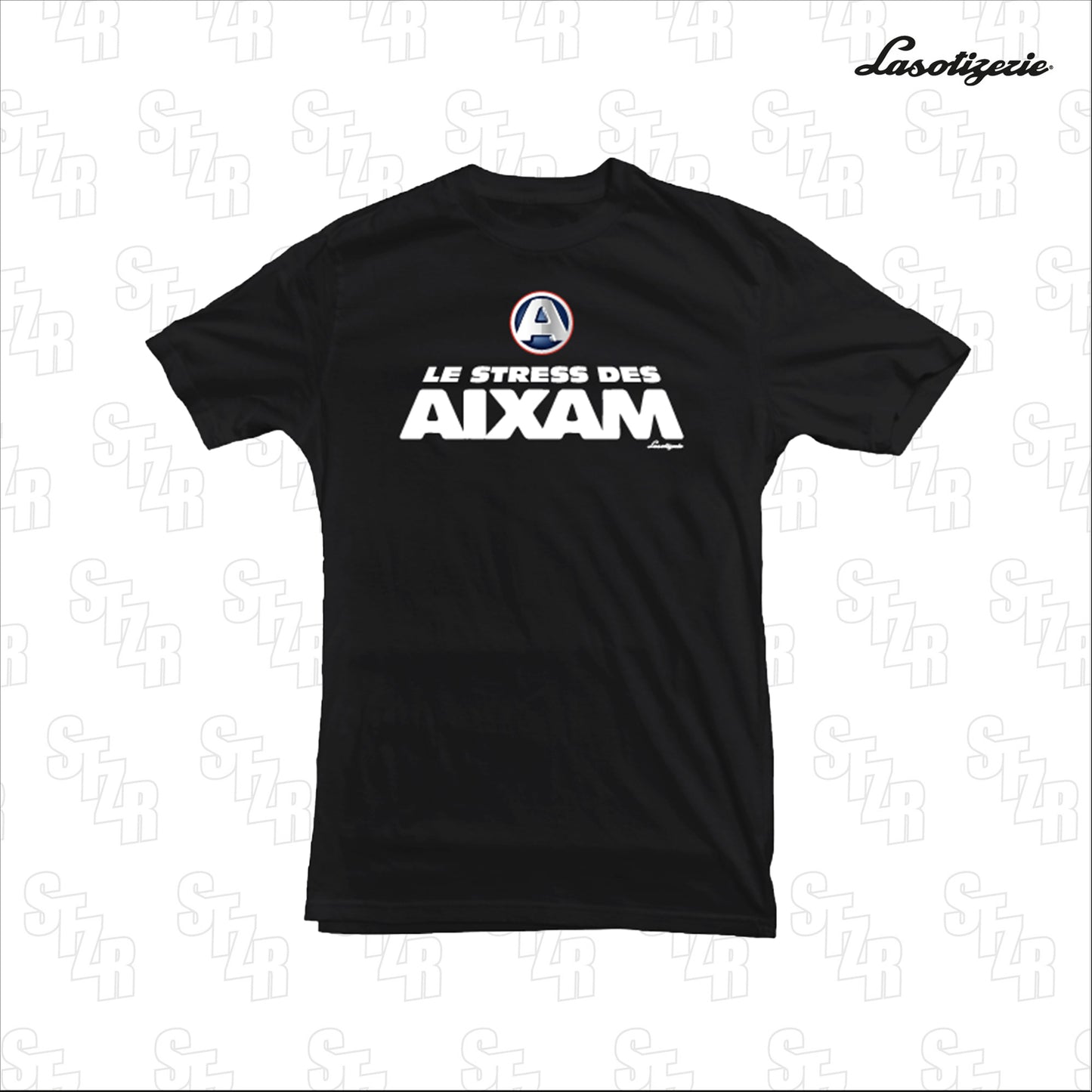 LA SOTIZERIE "Le Stress des Aixam" BLACK T-SHIRT