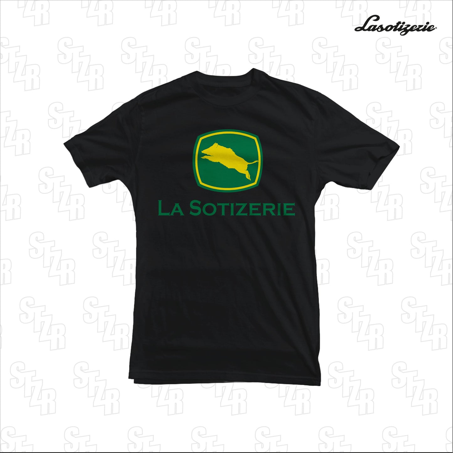 LA SOTIZERIE "John Rillette" BLACK T-SHIRT