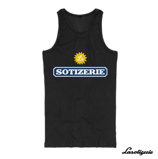 LA SOTIZERIE "Riflon" BLACK TANKTOP