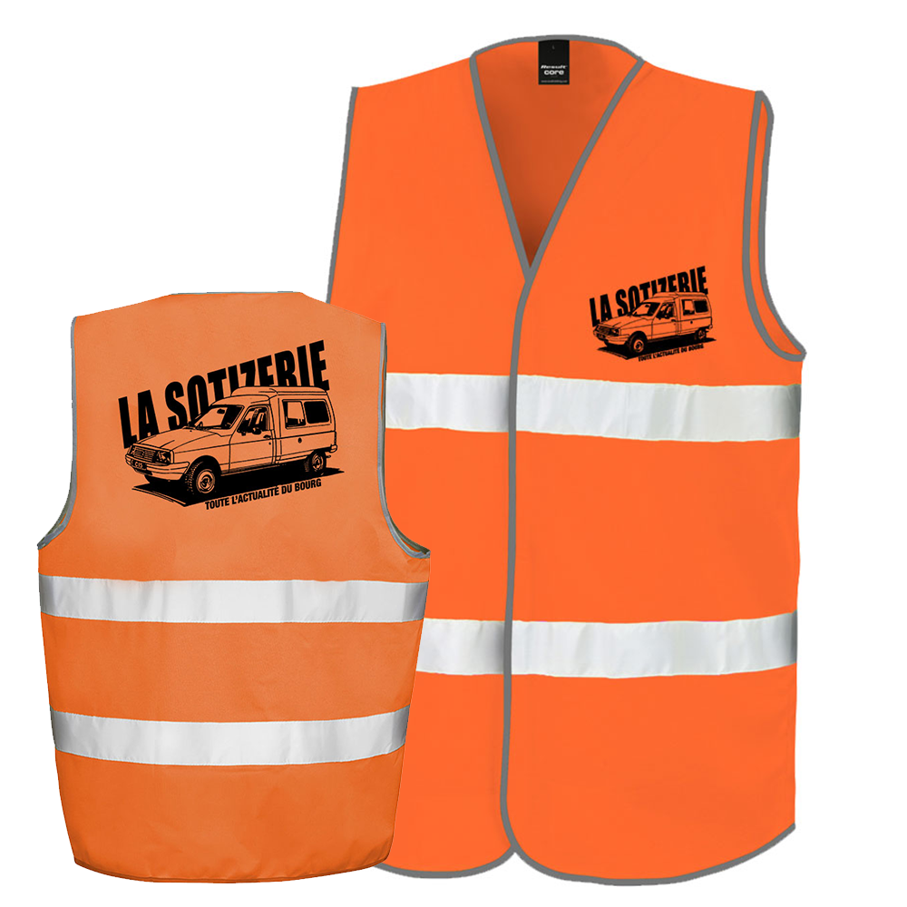 LA SOTIZERIE "Spécial battue" Gilet orange fluo