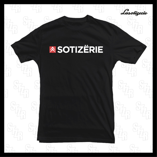 LA SOTIZERIE "Citroën LOGO" BLACK T-SHIRT
