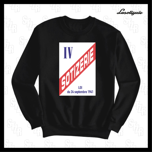 LA SOTIZERIE "Licence IV" BLACK SWEATSHIRT