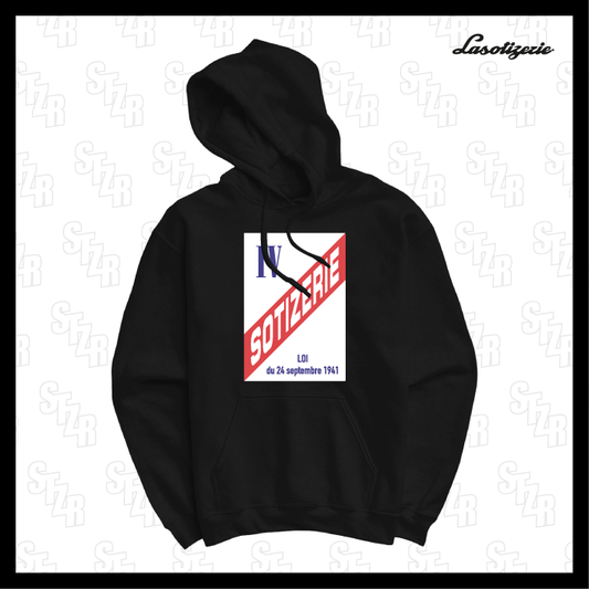 LA SOTIZERIE "Licence IV" BLACK HOODIE
