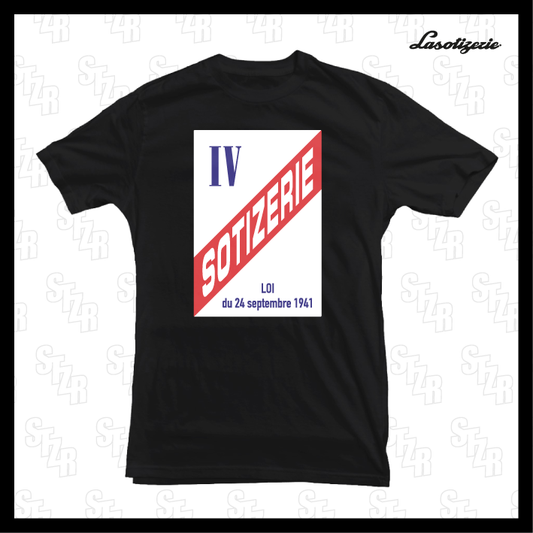 LA SOTIZERIE "Licence IV" BLACK T-SHIRT