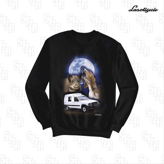 LA SOTIZERIE "Sweat du marché" BLACK CREWNECK