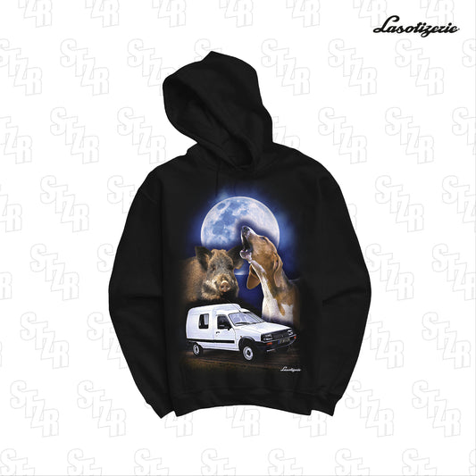 LA SOTIZERIE "Sweat du marché" BLACK HOODIE